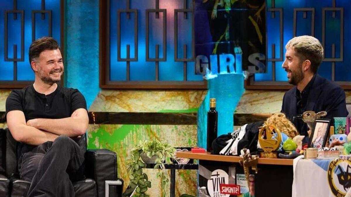 Gabriel Rufián y David Broncano, anoche en &#039;La Revuelta&#039;