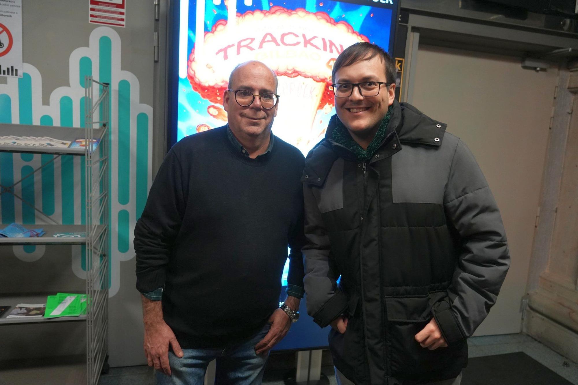 Vicente Haro, gerente (lo que antaño se llamaba representante...) de Pedro Rivero, y Aitor Molina.