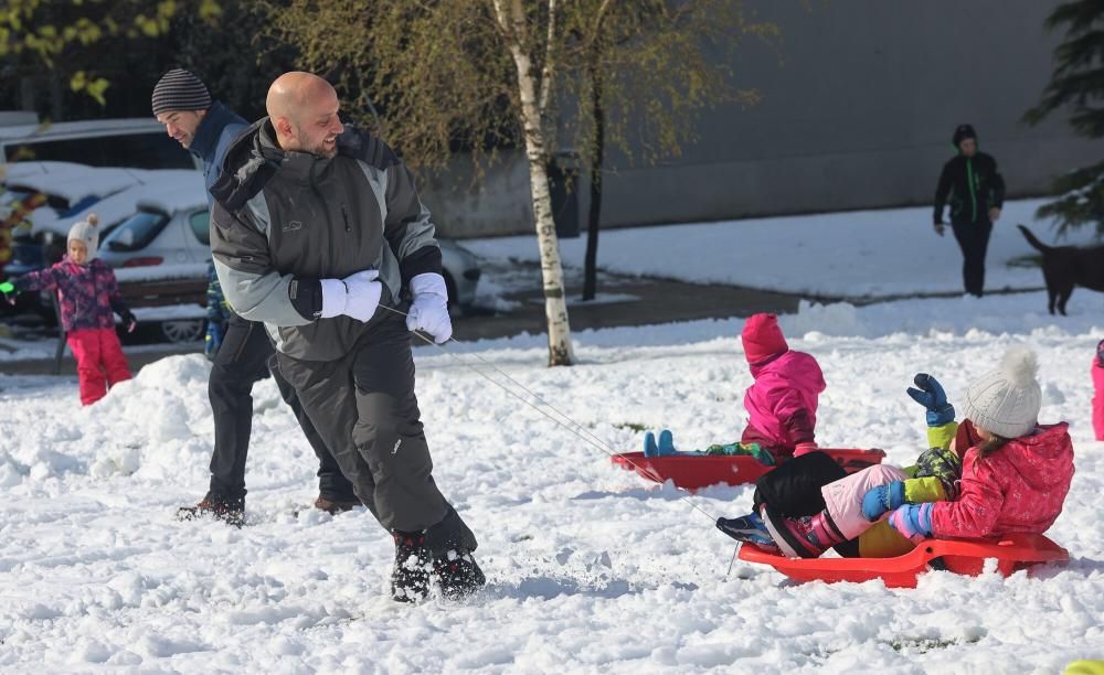 Imágenes de la nieve este sábado