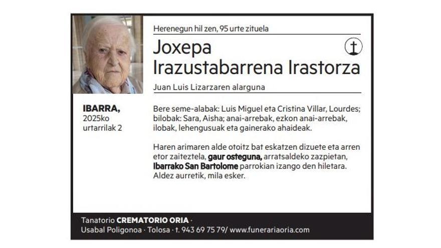 Joxepa Irazustabarrena Irastorza