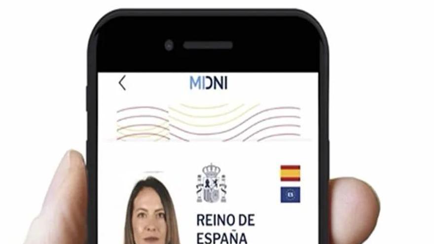 Prototipo de DNI digital en un teléfono móvil.