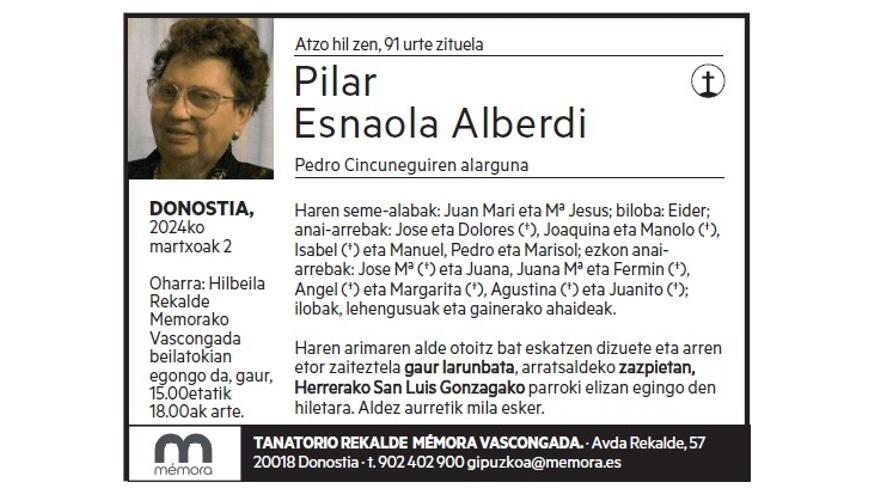 PILAR ESNAOLA ALBERDI