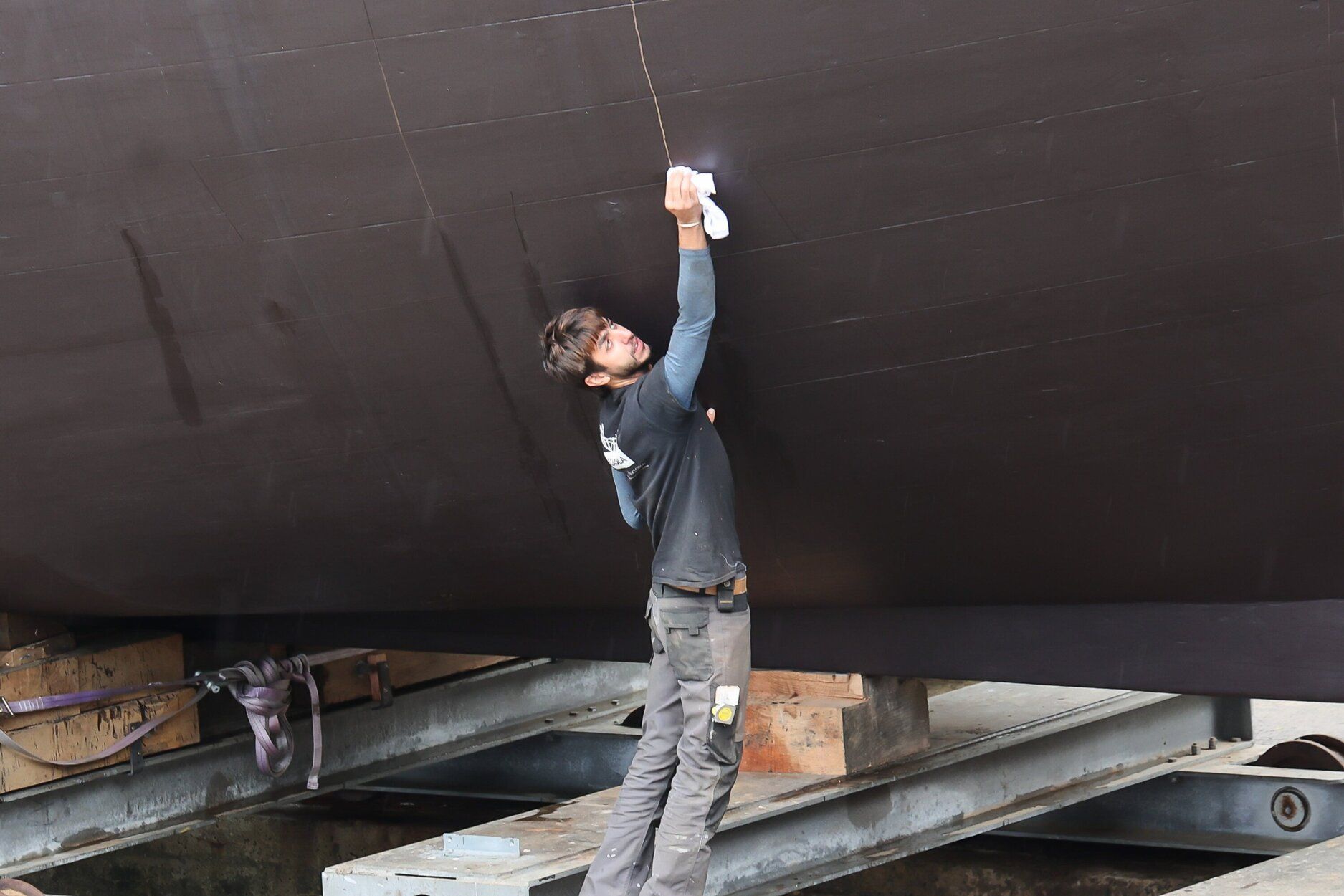 La nao 'San Juan', lista para la botadura