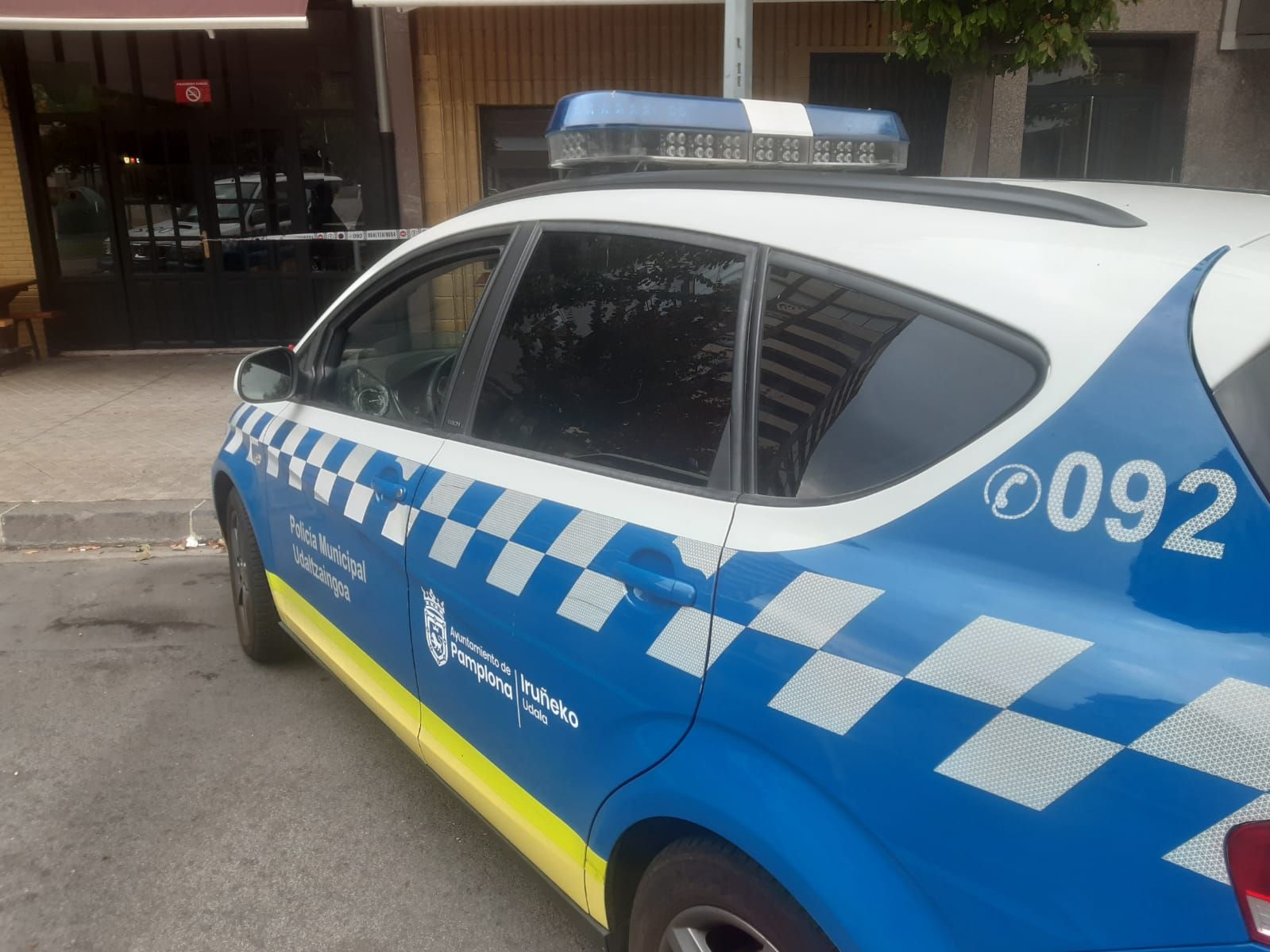 Un vehículo de la Policía Municipal en una intervención
