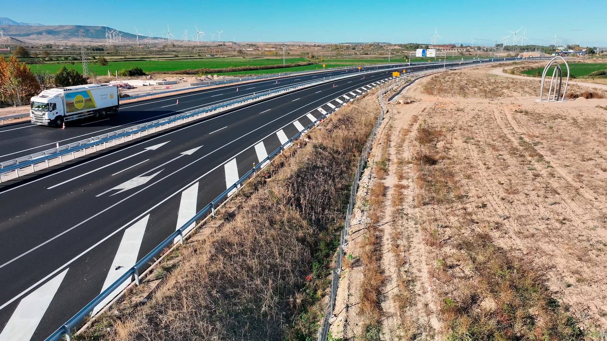 Puesta en servicio de la A-68 entre Gallur y Mallén con su apertura hasta Navarra