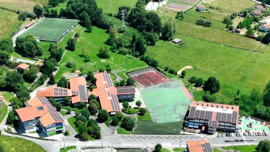 Plano cenital de las instalaciones en Lauro Ikastola.