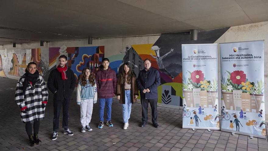 Mural colaborativo de arte urbano en La Milagrosa