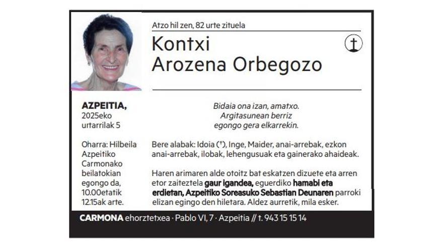 Kontxi Arozena Orbegozo