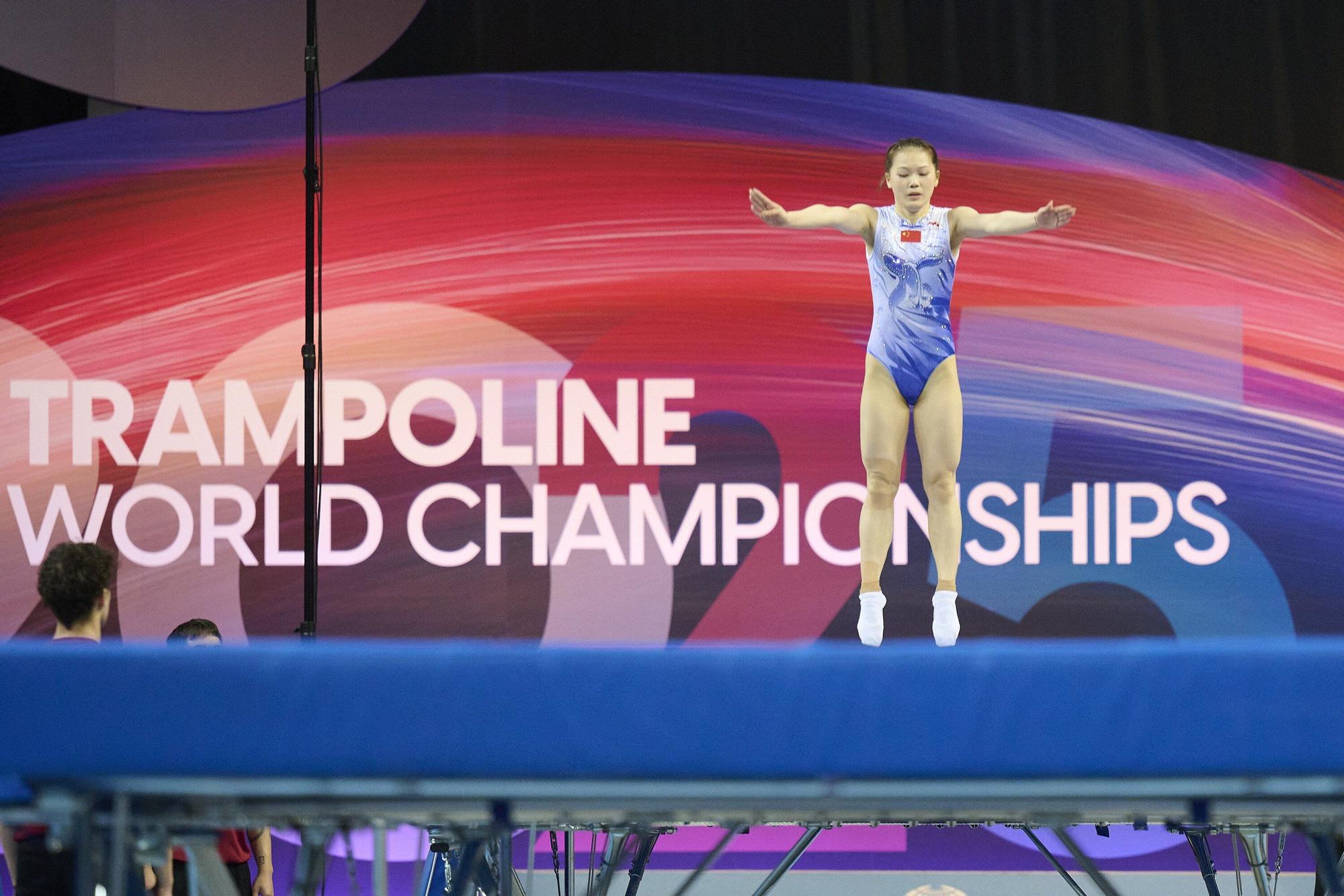 Las fotos más espectaculares del Mundial de gimnasia de trampolín en Pamplona