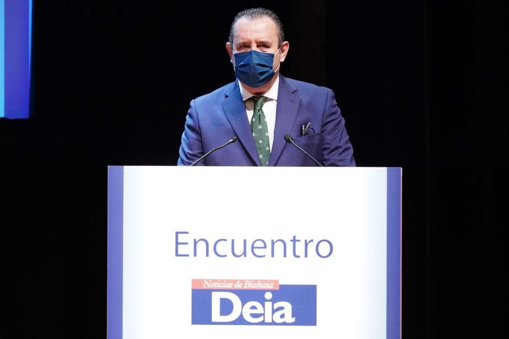 El presidente del grupo Amesa, Jon Arteta, la jornada organizada por Deia.