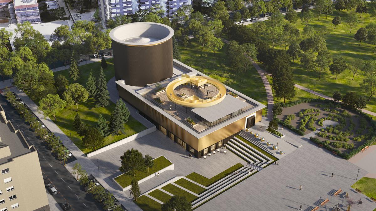 Recreación del exterior del nuevo Planetario.