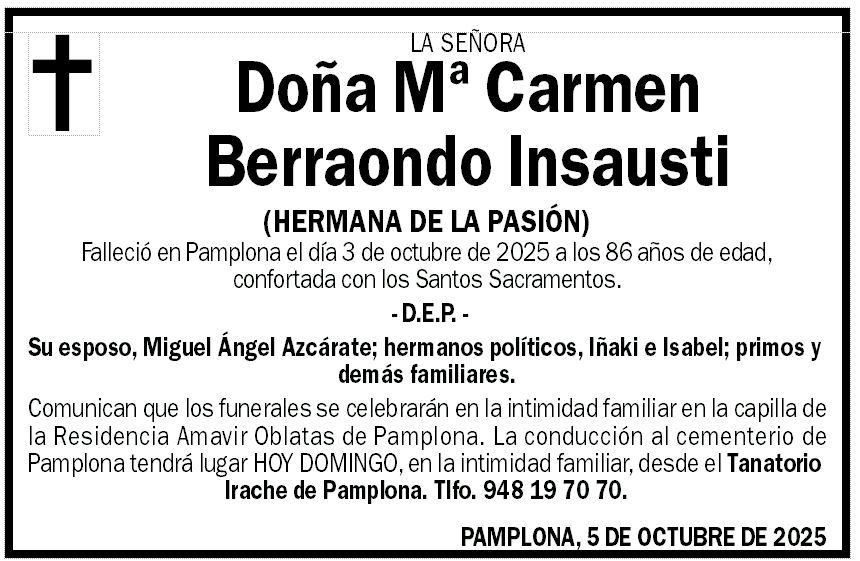 Mª Carmen Berraondo Insausti