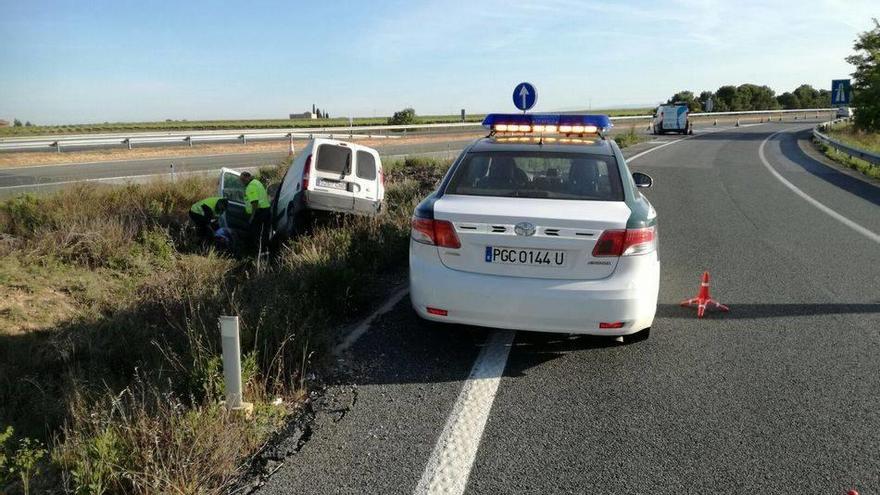 Lugar del accidente ocurrido en la AP-15.