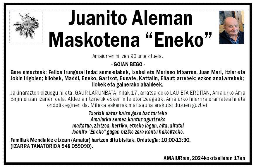 Juanito Aleman Maskotena