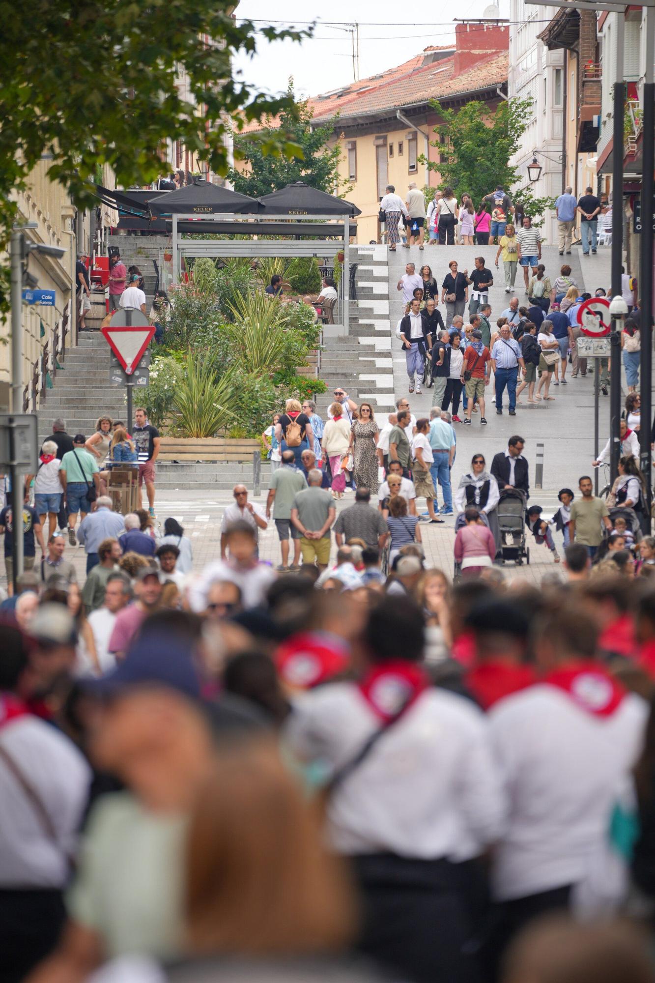 Ambiente en Vitoria el día de la Virgen Blanca