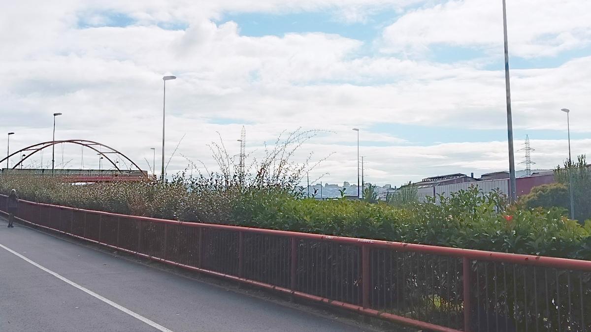 Las obras ya están señalizadas en este tramo de Sestao.