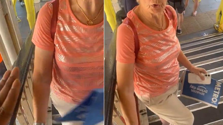 "Tengo 80 años": un joven bloquea el paso a una anciana en una estación y su actitud indigna a las redes