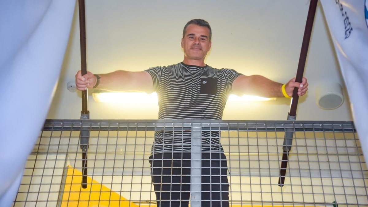 Iker Zabala, en el club deportivo de remo de Orio