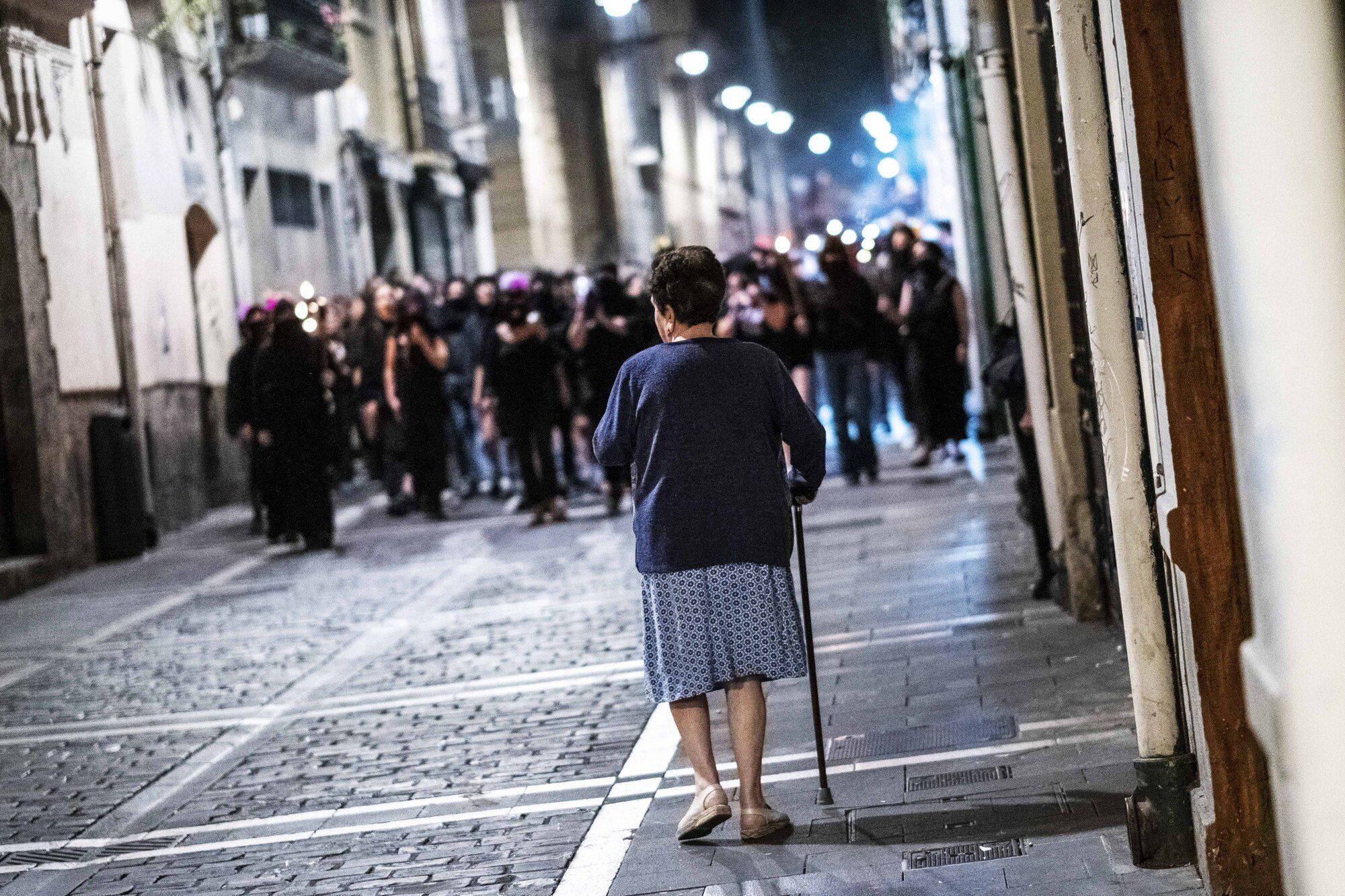 Manifestación nocturna en Pamplona contra las agresiones sexuales