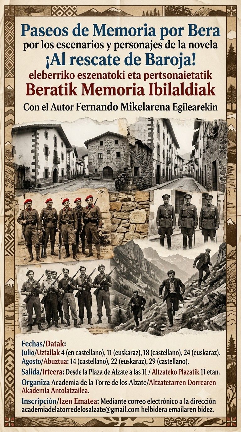 Cartel anunciador de los 'Paseos de Memoria por Bera'