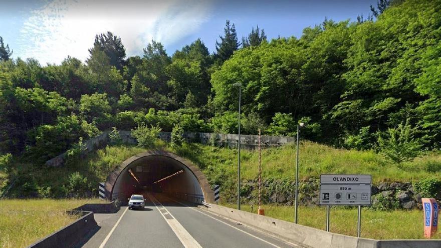 El túnel de Olandixo se cerrará el jueves por la noche para realizar labores de mantenimiento