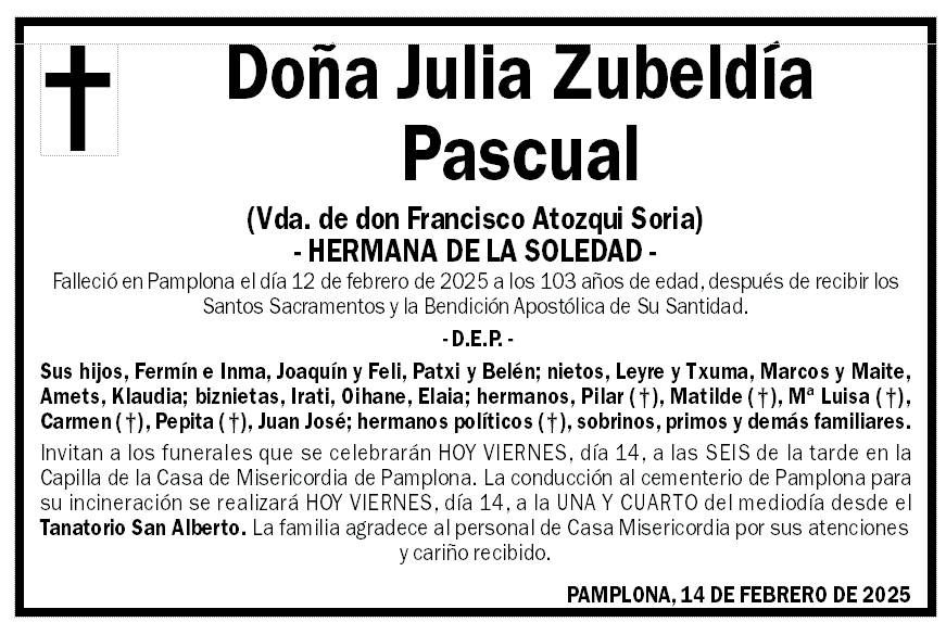 Julia Zubeldía Pascual