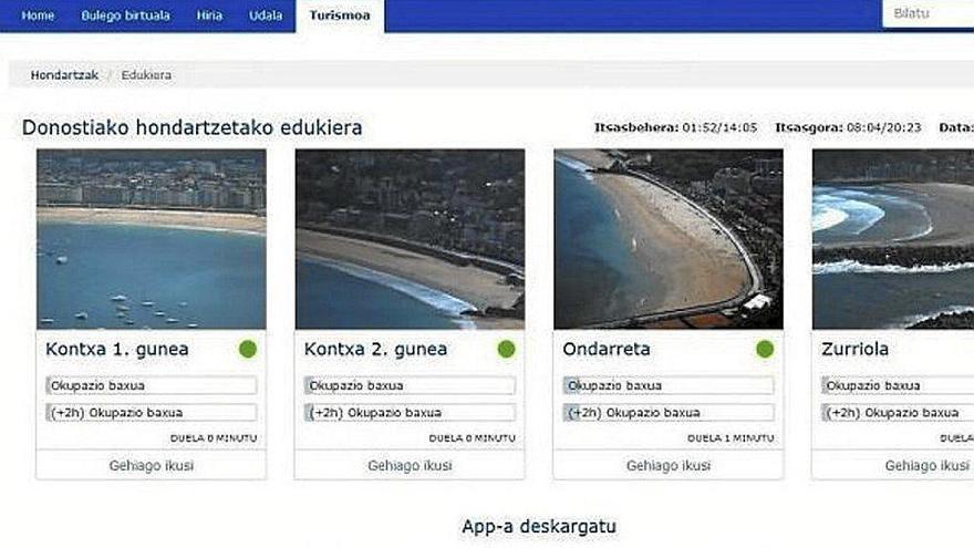 Hondartzen edukierari buruzko informazioa Donostiako webgunean