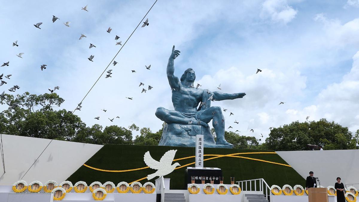 Homenaje en Nagasaki en el 77º aniversario del ataque nuclear.