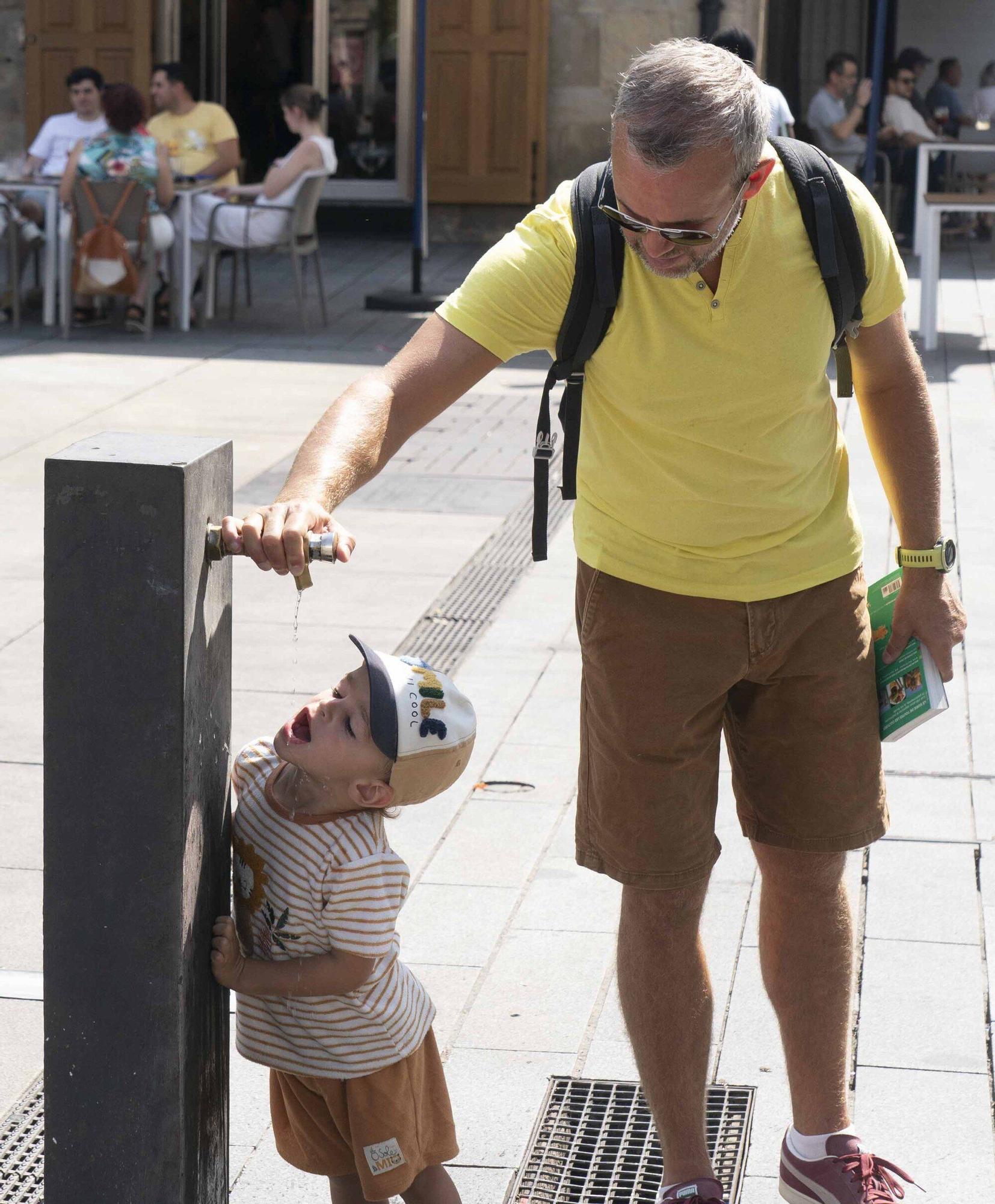 En imágenes: Vitoria hace frente a la ola de calor