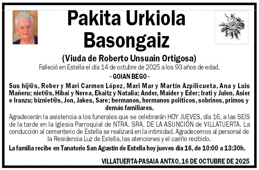Pakita Urkiola Basongaiz