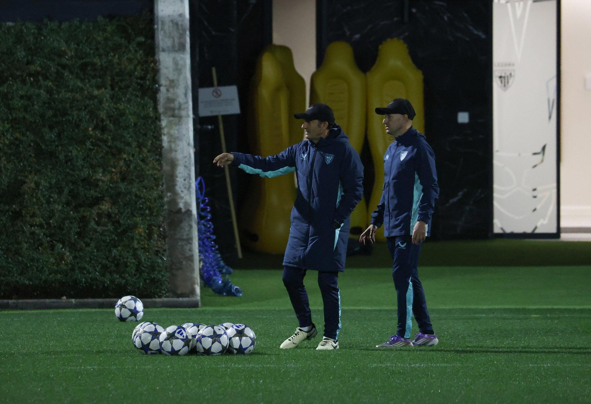 En imágenes: último entrenamiento del Athletic antes de medirse al PSG