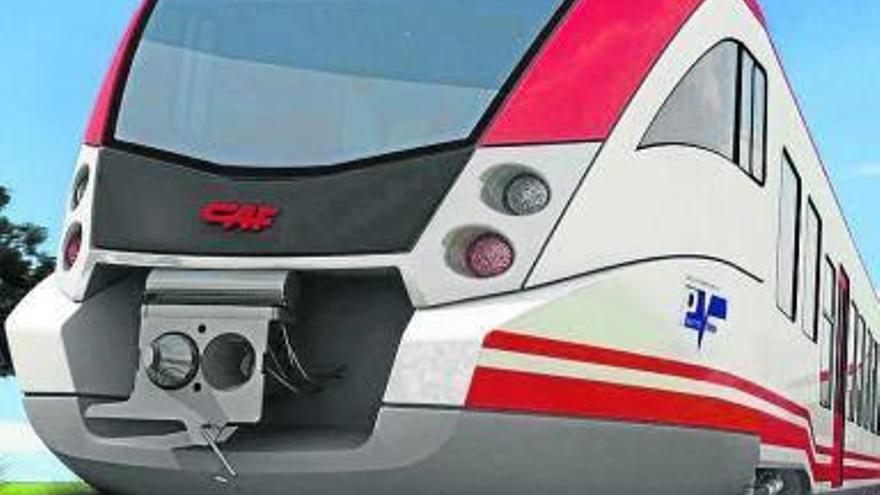 Imagen virtual de uno de los trenes de CAF para Letonia.