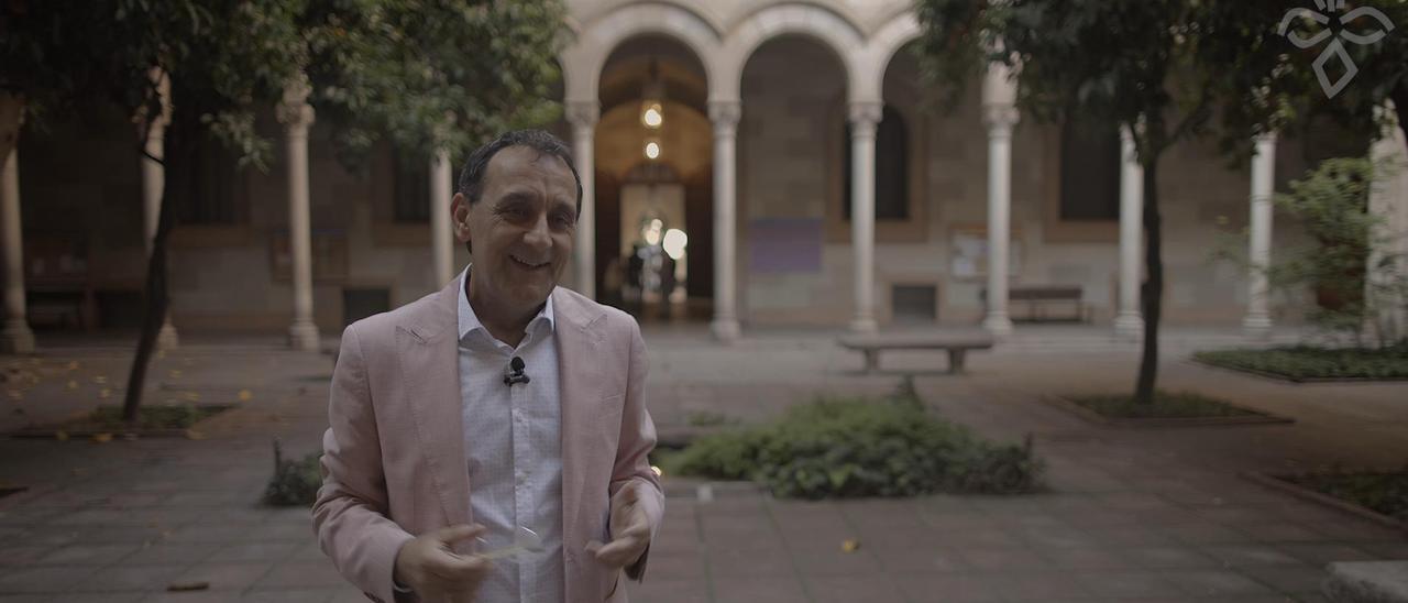 Declaraciones del catedrático Javier Velaza sobre el hallazgo de unos fragmentos cerámicos en Irulegi