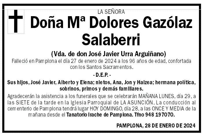 Mª Dolores Gazólaz Salaberri