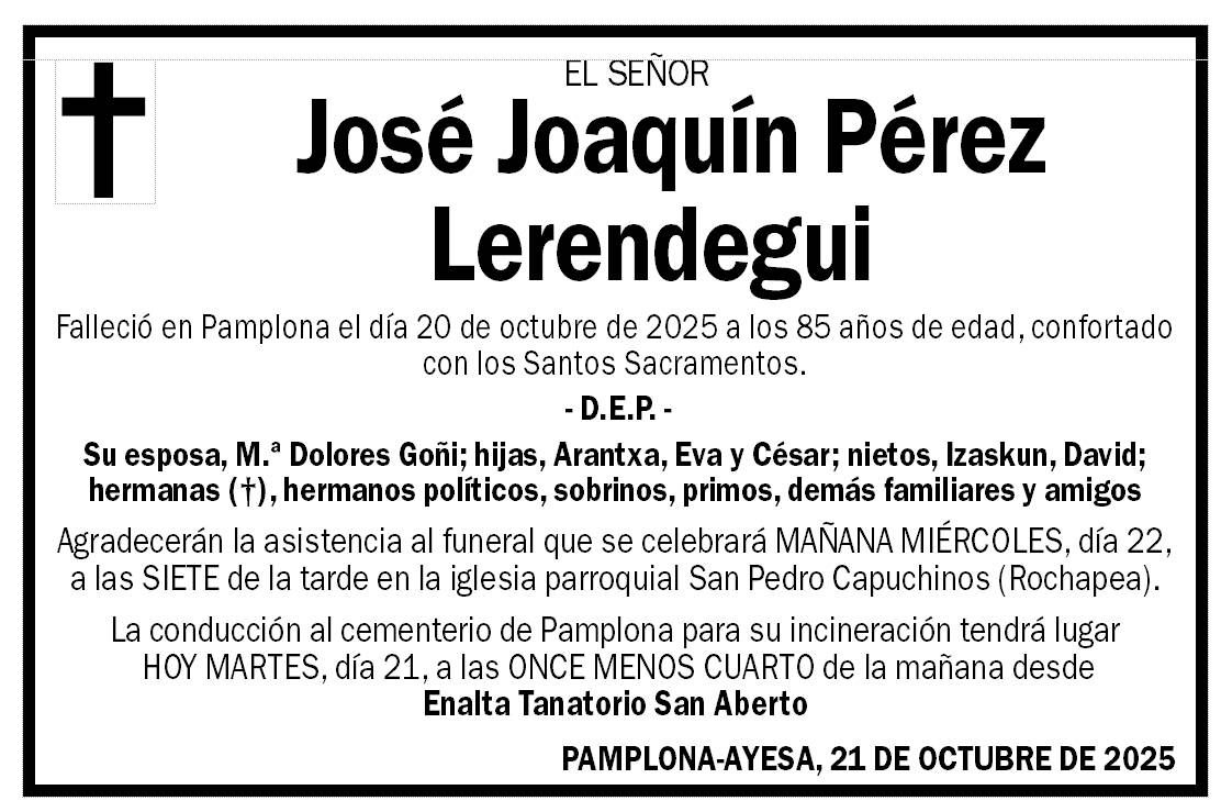 José Joaquín Pérez Lerendegui