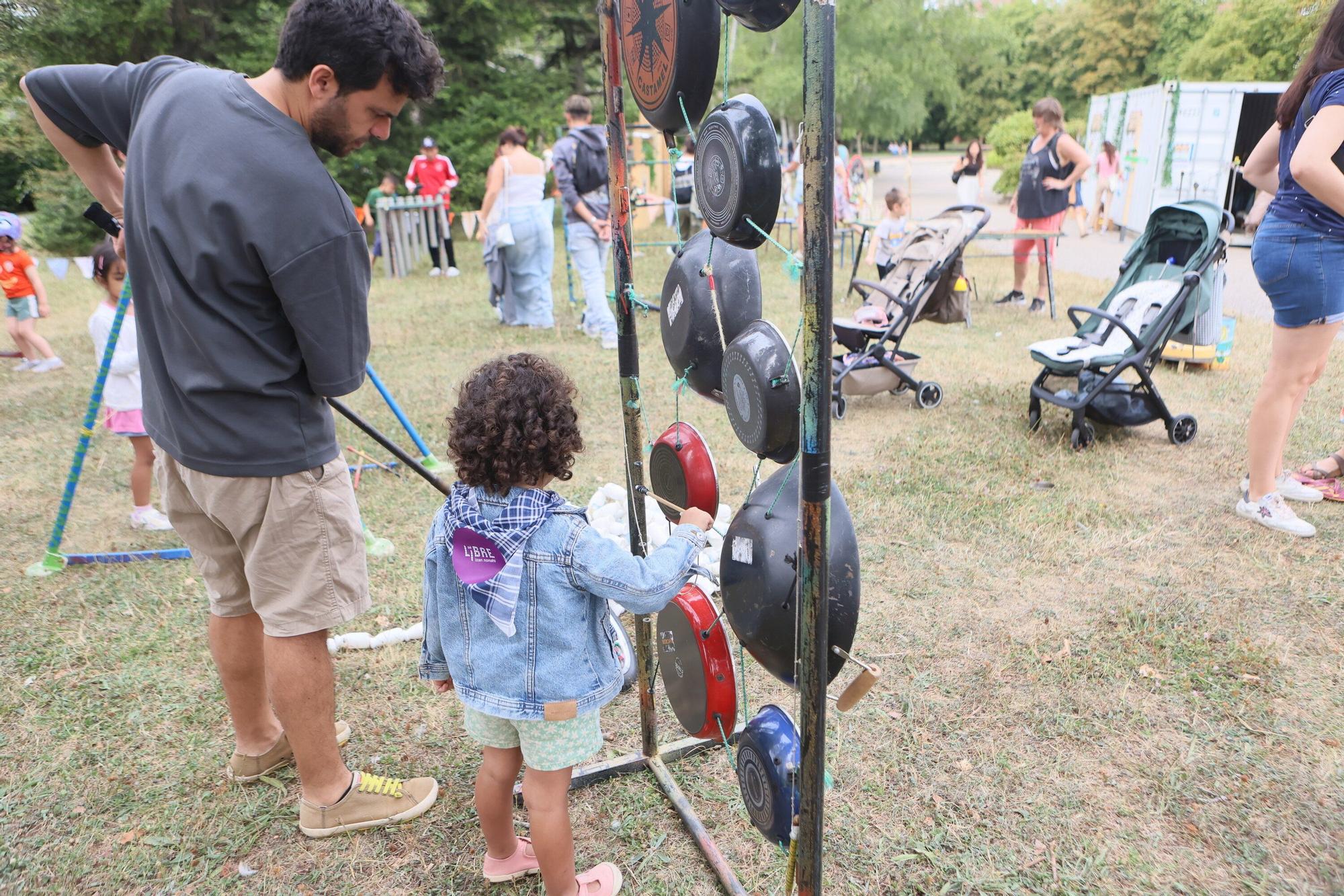 En imágenes: El parque de Arriaga, el espacio de los txikis en fiestas