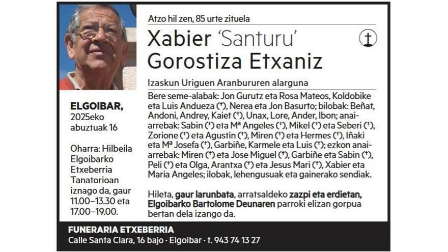 XABIER GOROSTIZA ETXANIZ