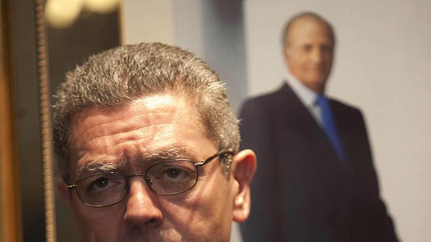 Alberto Ruiz Gallardón, ministro de Justicia, en una reciente visita a Pamplona.