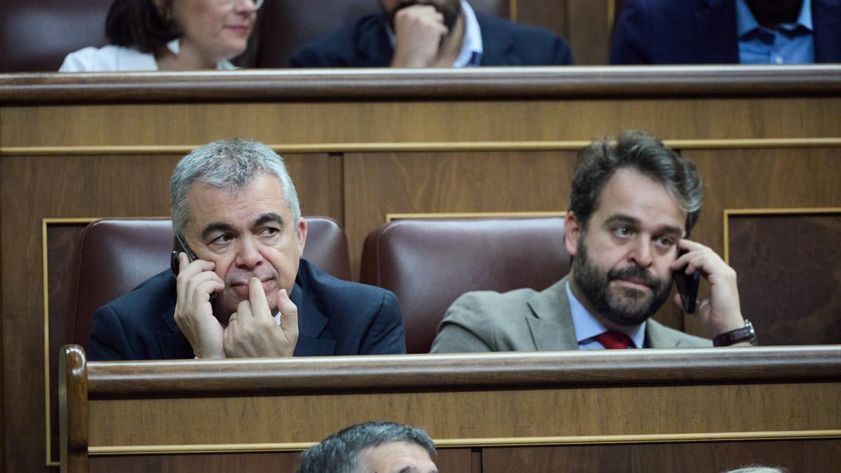 El secretario de Organización del PSOE, Santos Cerdán durante una sesión plenaria en el Congreso de los Diputados, a 12 de junio de este año.