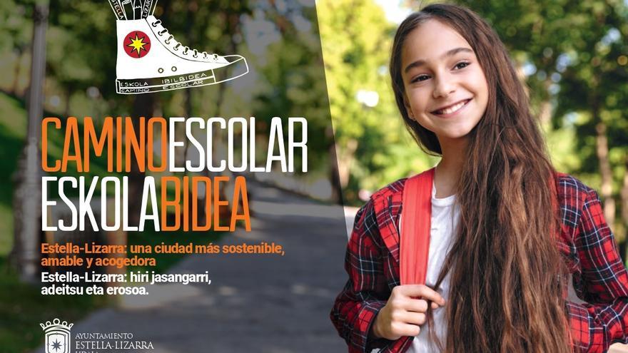 El Ayuntamiento de Estella-Lizarra recupera los Caminos Escolares para facilitar los desplazamientos a pie del alumnado al Colegio Público Remontival