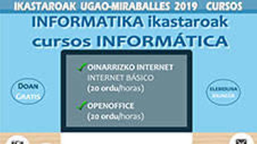 Ugao-Miraballesek oinarrizko interneta eta ofimatika tresnen inguruko ikastaroak antolatu ditu urtarrilean zehar