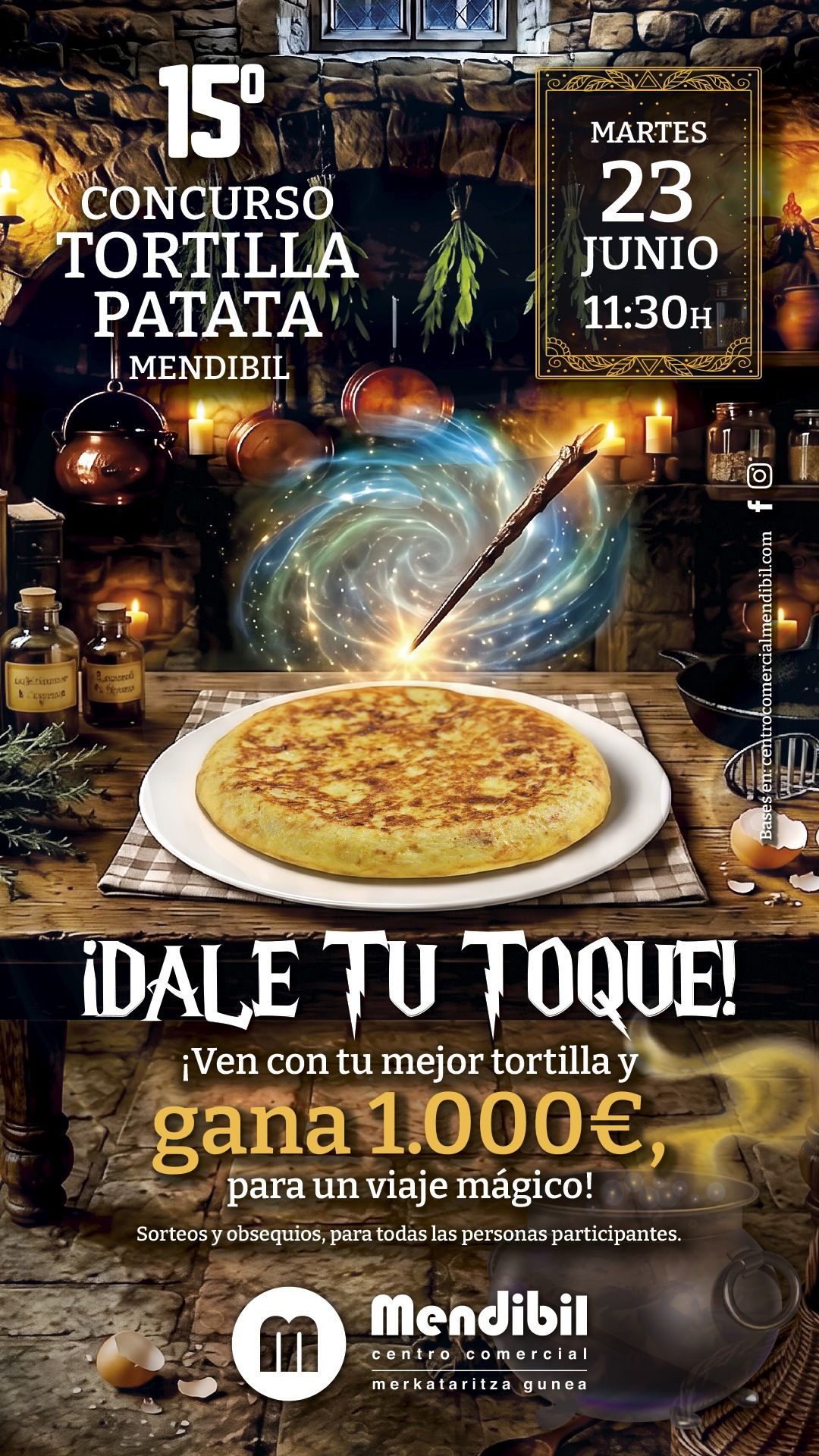 Bajo el lema ‘Demuestra tu magia y haz la mejor tortilla… ¡DALE TU TOQUE!’, la presente edición del concurso de tortilla de patata promete ser muy especial.