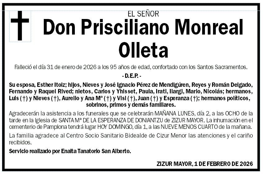 Prisciliano Monreal Olleta