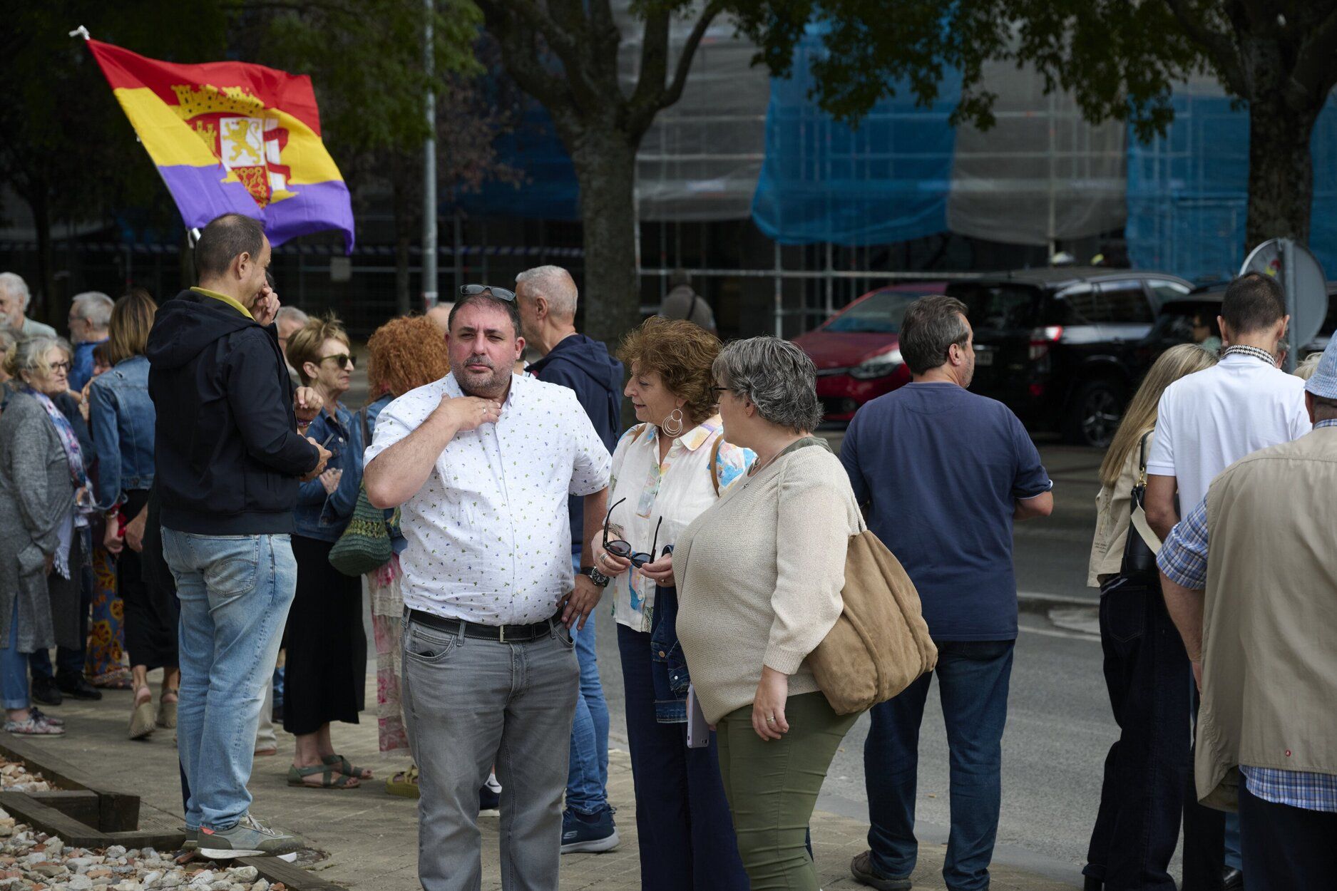 Fotos del homenaje en la vieja cárcel de Pamplona por el 89 aniversario de la matanza de Valcaldera