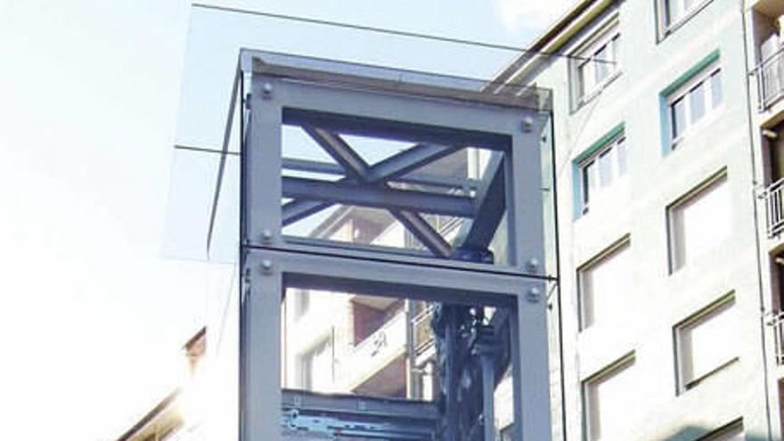 El ascensor de La Atalaya salva un desnivel de cinco metros.Foto: M. A. Pardo