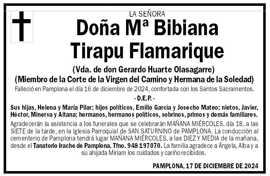Mª Bibiana Tirapu Flamarique