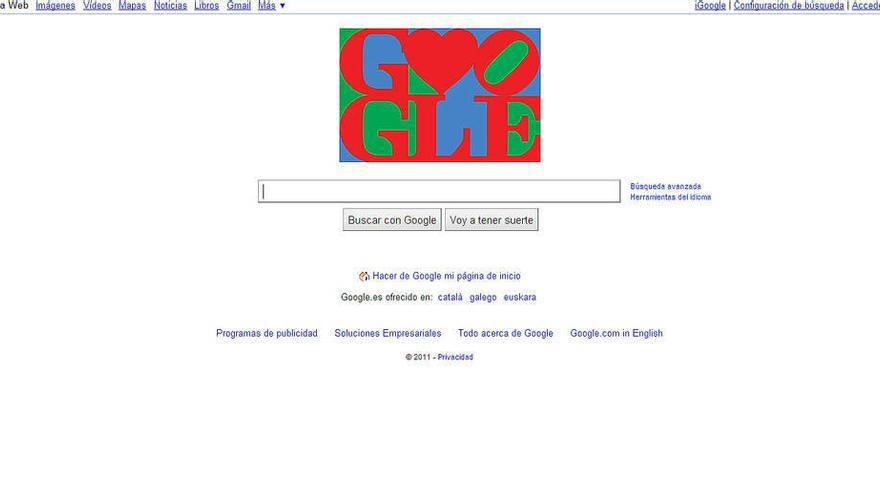 Google celebra San Valentín.