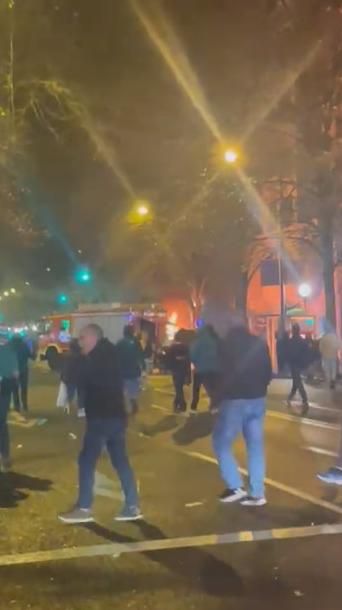 Incidentes en la marcha propalestina de Bilbao.