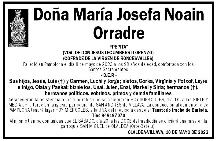 María Josefa Noain Orradre