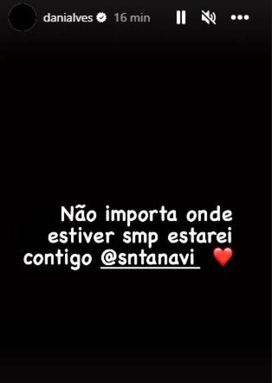 El mensaje que Dani Alves ha enviado a su hija Victoria a través de las redes.